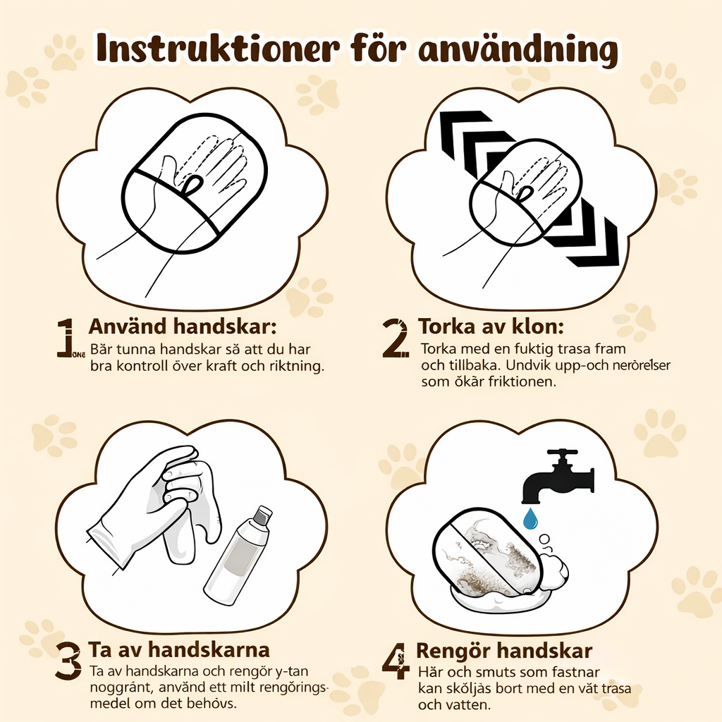 Pälsborttagar-handske för husdjur